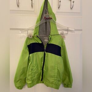 Kids hooded green Healthtex Jacket size 4 with full zipper